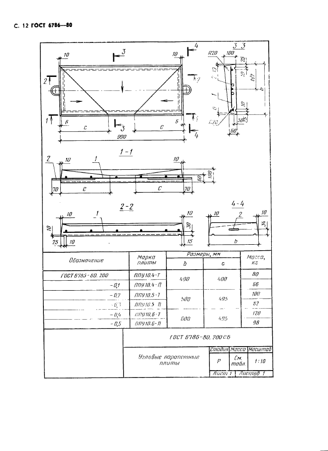 ГОСТ 6786-80 Плиты парапетные железобетонные для производственных зданий. Технические условия (фото 15 из 17)