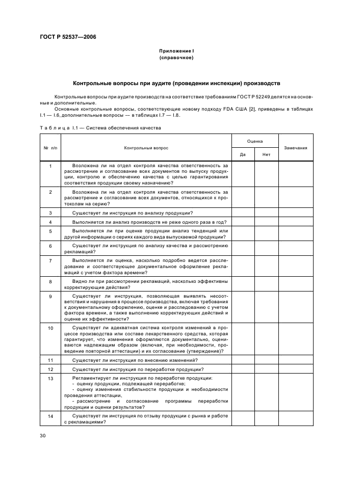 ГОСТ Р 52537-2006 Производство лекарственных средств. Система обеспечения качества. Общие требования (фото 34 из 51)
