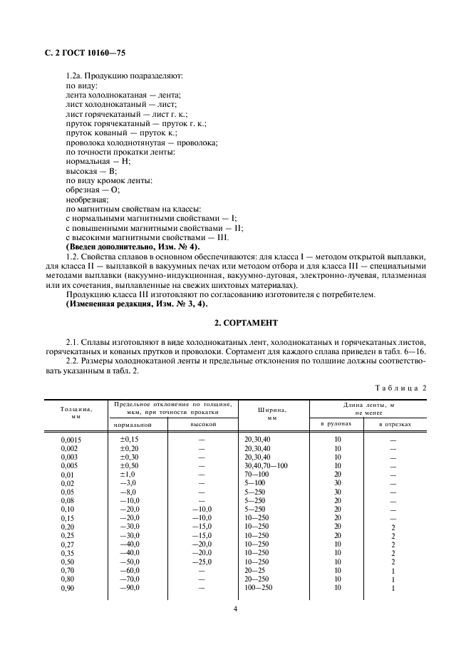ГОСТ 10160-75 Сплавы прецизионные магнитно-мягкие. Технические условия (фото 4 из 47)