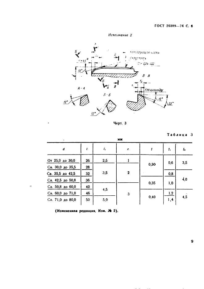 ГОСТ 20389-74 Развертки машинные насадные цельные с винтовыми канавками для обработки деталей из легких сплавов. Конструкция и размеры (фото 6 из 6)
