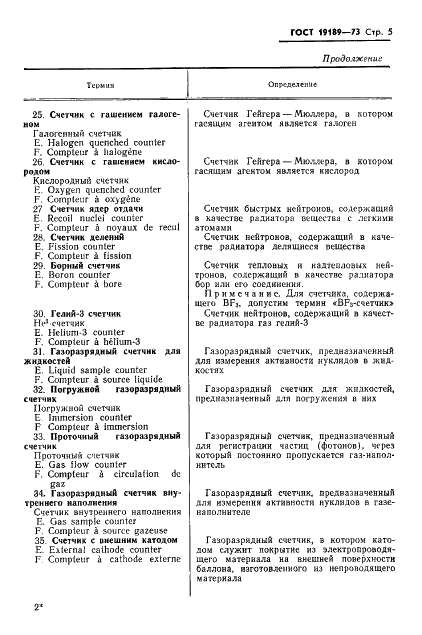 ГОСТ 19189-73 Детекторы ионизирующих излучений газовые ионизационные. Термины и определения (фото 6 из 23)