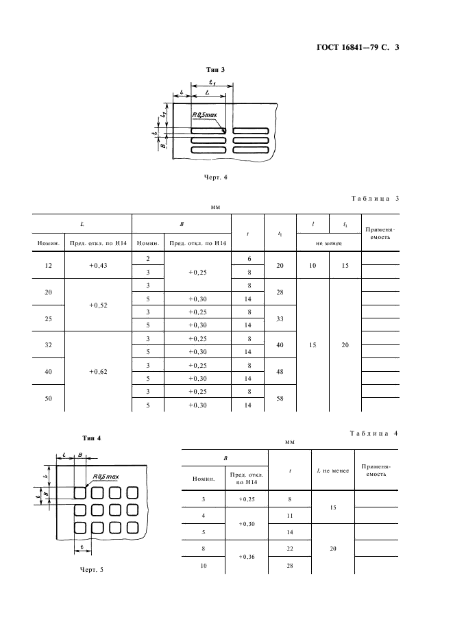 ГОСТ 16841-79 Отверстия вентиляционные приборных корпусов радиоэлектронных и электротехнических изделий. Типы, конструкция и размеры (фото 4 из 11)