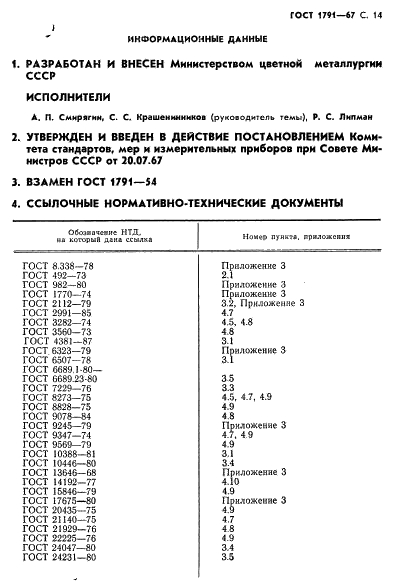 ГОСТ 1791-67 Проволока из никелевого и медно-никелевых сплавов для удлиняющих проводов к термоэлектрическим преобразователям. Технические условия (фото 15 из 18)