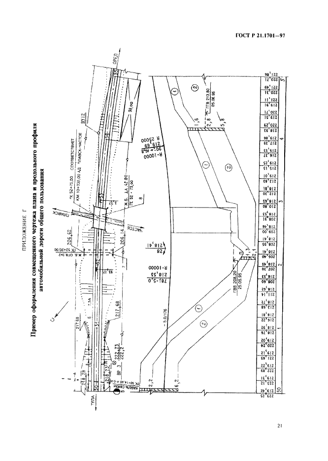 ГОСТ Р 21.1701-97 Система проектной документации для строительства. Правила выполнения рабочей документации автомобильных дорог (фото 24 из 34)