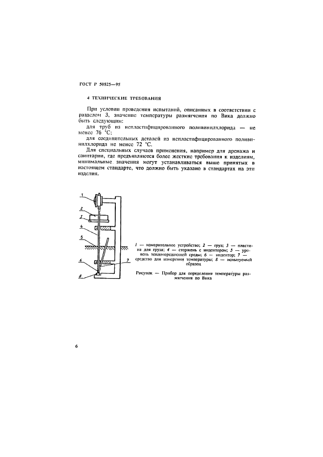 ГОСТ Р 50825-95 Трубы и детали соединительные из непластифицированного пиливинилхлорида. Определение температуры размягчения по Вика (фото 9 из 11)