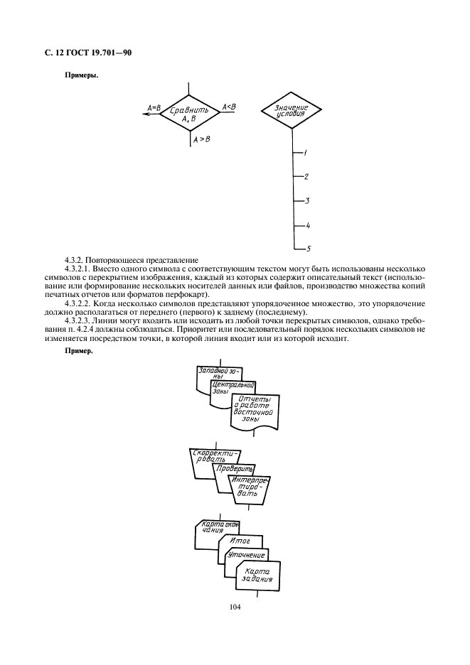ГОСТ 19.701-90 Единая система программной документации. Схемы алгоритмов, программ, данных и систем. Условные обозначения и правила выполнения (фото 12 из 24)