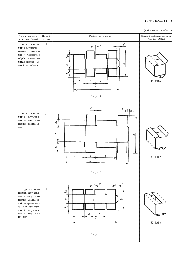 ГОСТ 9142-90 Ящики из гофрированного картона. Общие технические условия (фото 5 из 27)