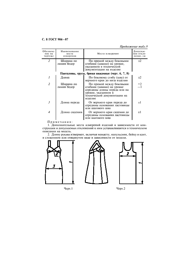 ГОСТ 904-87 Изделия трикотажные бельевые для женщин и девочек. Общие технические условия (фото 9 из 18)
