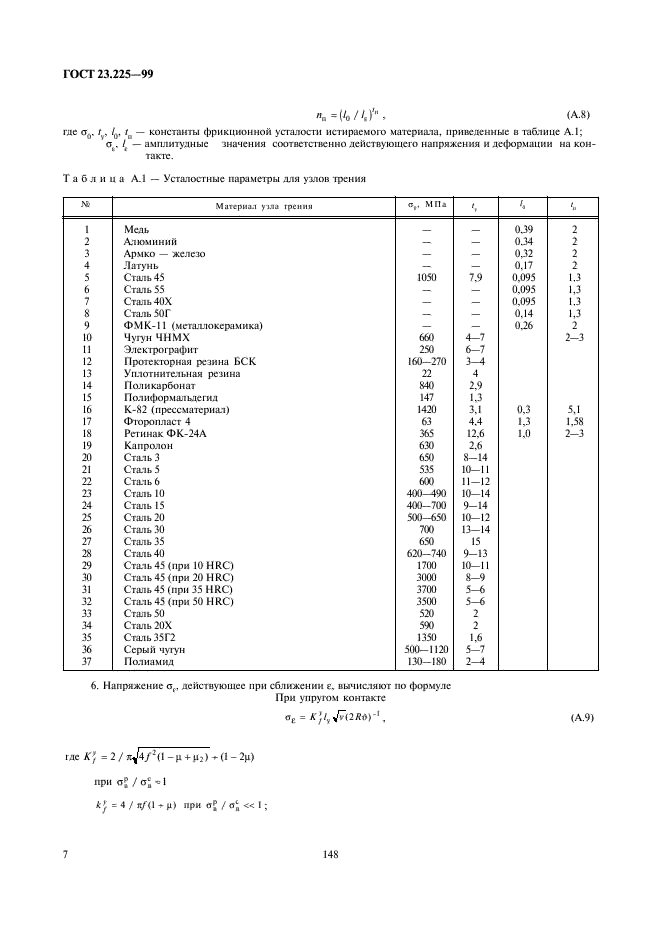 ГОСТ 23.225-99 Обеспечение износостойкости изделий. Методы подтверждения износостойкости. Общие требования (фото 9 из 18)