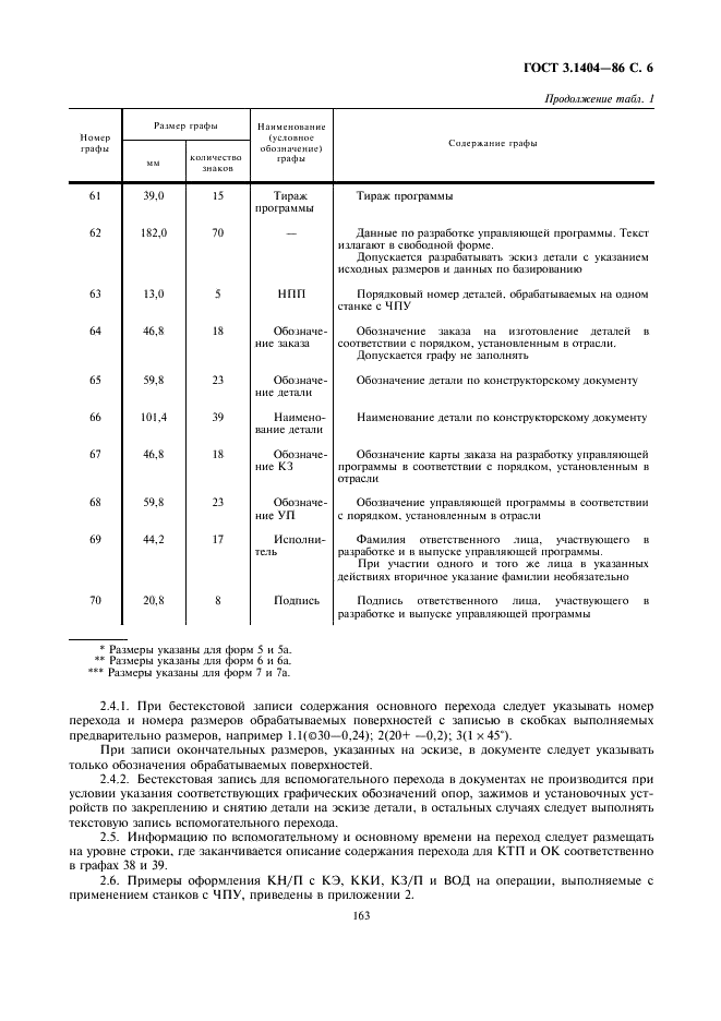 ГОСТ 3.1404-86 Единая система технологической документации. Формы и правила оформления документов на технологические процессы и операции обработки резанием (фото 7 из 60)