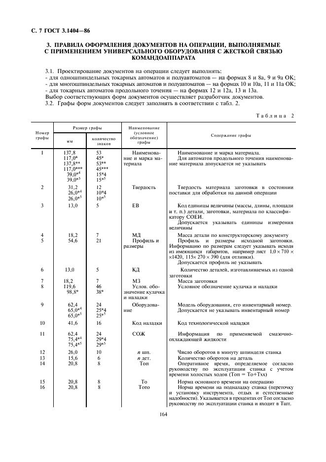 ГОСТ 3.1404-86 Единая система технологической документации. Формы и правила оформления документов на технологические процессы и операции обработки резанием (фото 8 из 60)