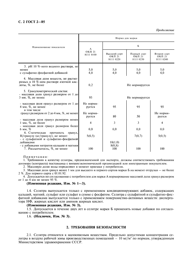 ГОСТ 2-85 Селитра аммиачная. Технические условия (фото 3 из 15)