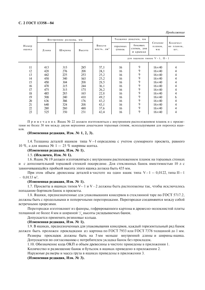 ГОСТ 13358-84 Ящики дощатые для консервов. Технические условия (фото 3 из 9)