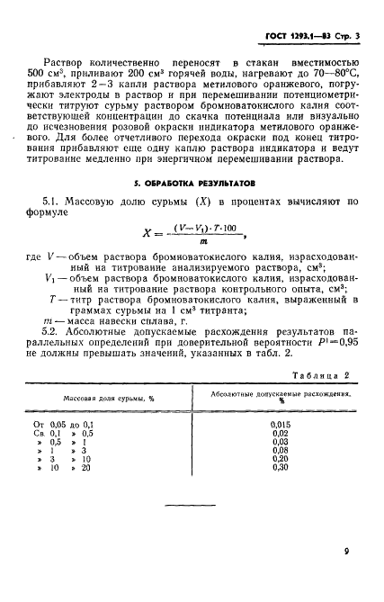 ГОСТ 1293.1-83 Сплавы свинцово-сурьмянистые. Методы определения сурьмы (фото 3 из 11)