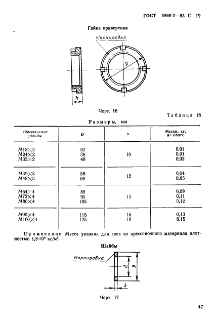 ГОСТ 4860.2-83 Сальники для электрических кабелей и проводов. Конструкция и основные размеры (фото 19 из 24)