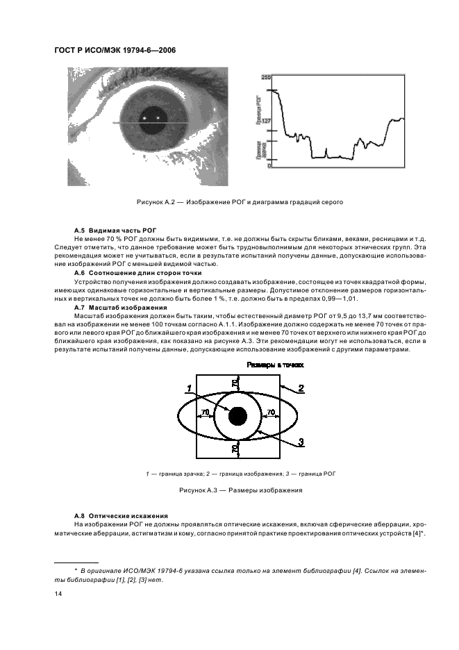 ГОСТ Р ИСО/МЭК 19794-6-2006 Автоматическая идентификация. Идентификация биометрическая. Форматы обмена биометрическими данными. Часть 6. Данные изображения радужной оболочки глаза (фото 18 из 28)