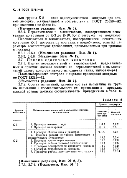 ГОСТ 19761-81 Переключатели и выключатели модульные кнопочные и клавишные. Общие технические условия (фото 17 из 46)
