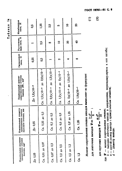 ГОСТ 19761-81 Переключатели и выключатели модульные кнопочные и клавишные. Общие технические условия (фото 6 из 46)