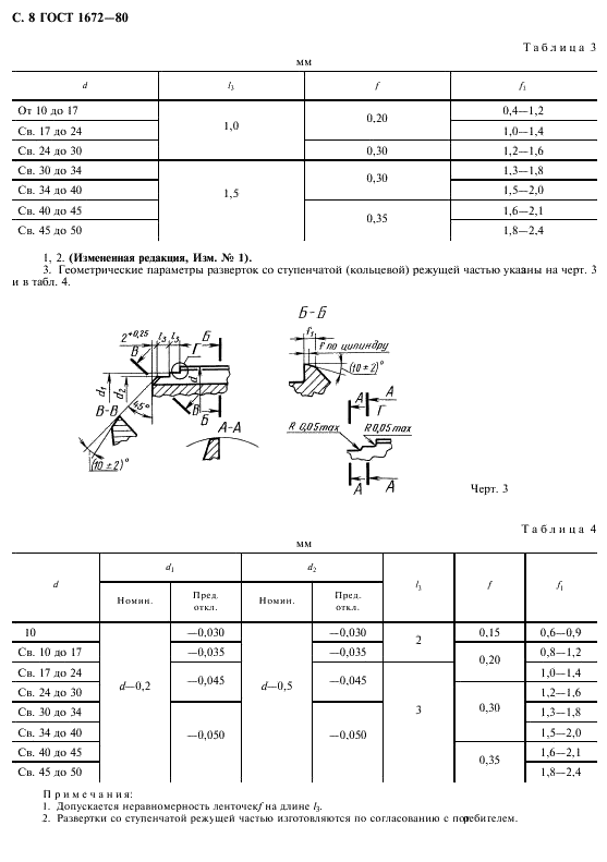 ГОСТ 1672-80 Развертки машинные цельные. Типы, параметры и размеры (фото 10 из 16)