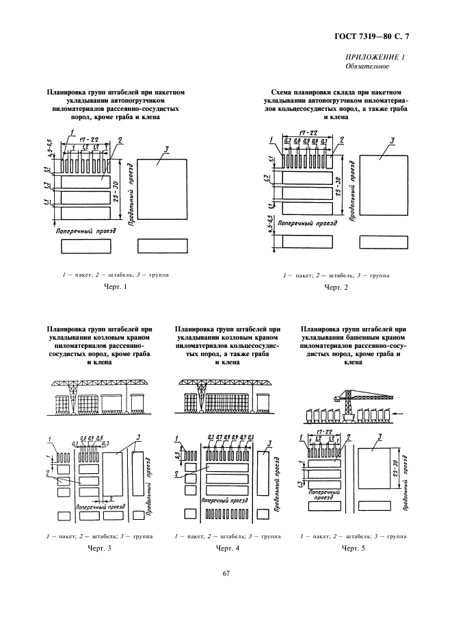 ГОСТ 7319-80 Пиломатериалы и заготовки лиственных пород. Атмосферная сушка и хранение (фото 7 из 14)