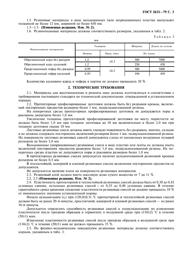 ГОСТ 2631-79 Материалы для восстановления и ремонта пневматических шин. Технические условия (фото 4 из 14)