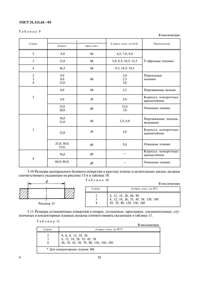 ГОСТ 31.111.41-93 Детали и сборочные единицы универсально-сборных приспособлений к металлорежущим станкам. Основные параметры. Конструктивные элементы. Нормы точности (фото 11 из 25)