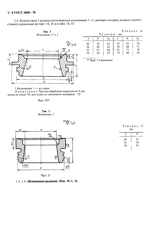 ГОСТ 3608-78 Кольца прядильных и крутильных машин. Технические условия (фото 9 из 18)