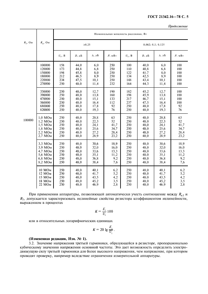 ГОСТ 21342.16-78 Резисторы. Метод измерения нелинейности сопротивления (фото 6 из 7)