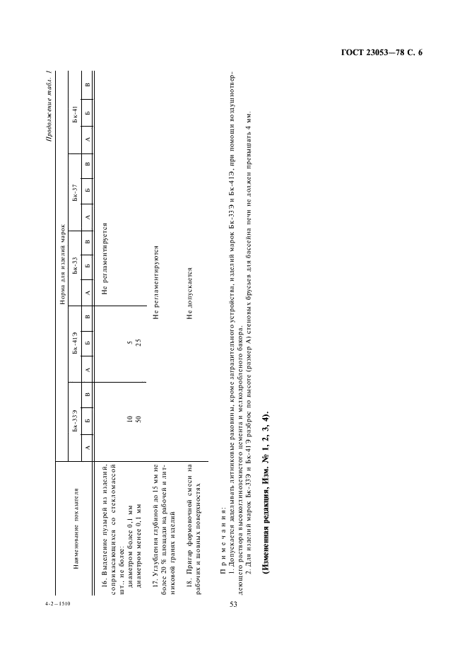 ГОСТ 23053-78 Изделия огнеупорные бадделеито-корундовые для стекловаренных печей. Технические условия (фото 6 из 27)