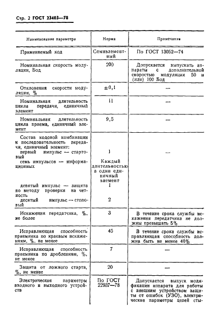 ГОСТ 23403-78 Аппараты буквопечатающие стартстопные семиэлементного кода. Основные параметры (фото 3 из 12)