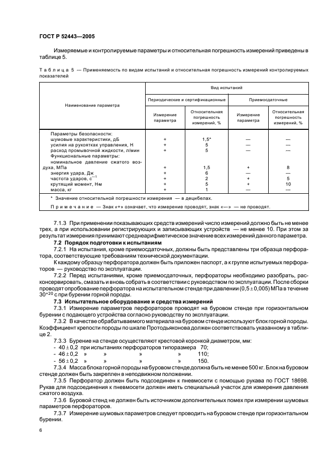 ГОСТ Р 52443-2005 Перфораторы пневматические колонковые. Общие технические требования (фото 8 из 12)