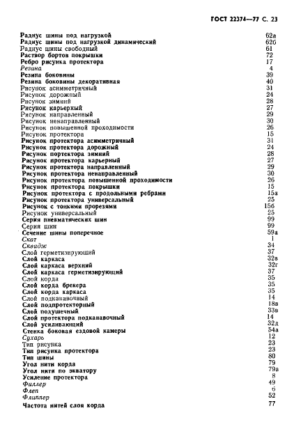 ГОСТ 22374-77 Шины пневматические. Конструкция. Термины и определения (фото 24 из 42)