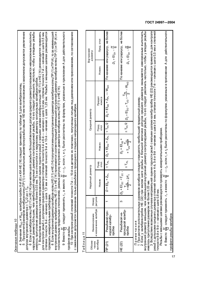 ГОСТ 24997-2004 Калибры для метрической резьбы. Допуски (фото 20 из 27)