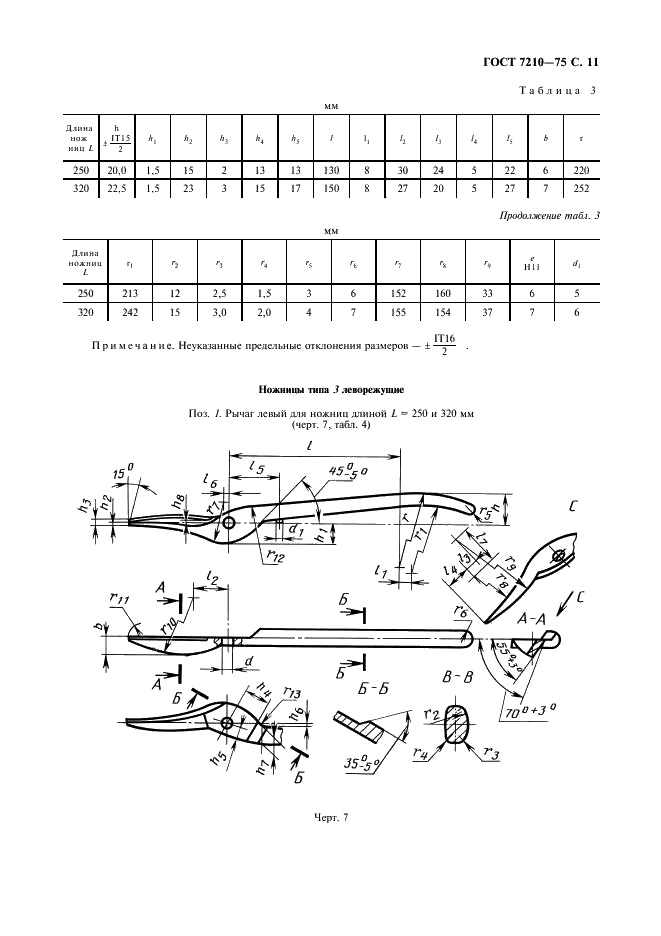 ГОСТ 7210-75 Ножницы ручные для резки металла. Технические условия (фото 12 из 15)