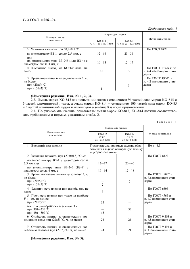 ГОСТ 11066-74 Лаки и эмали кремнийорганические термостойкие. Технические условия (фото 3 из 7)
