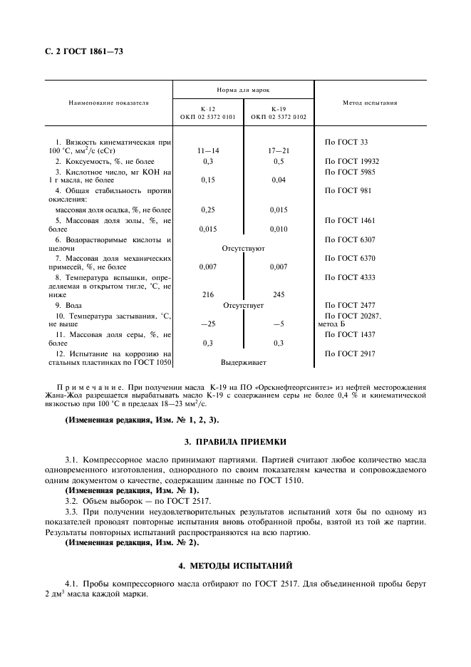 ГОСТ 1861-73 Масла компрессорные. Технические условия (фото 3 из 6)