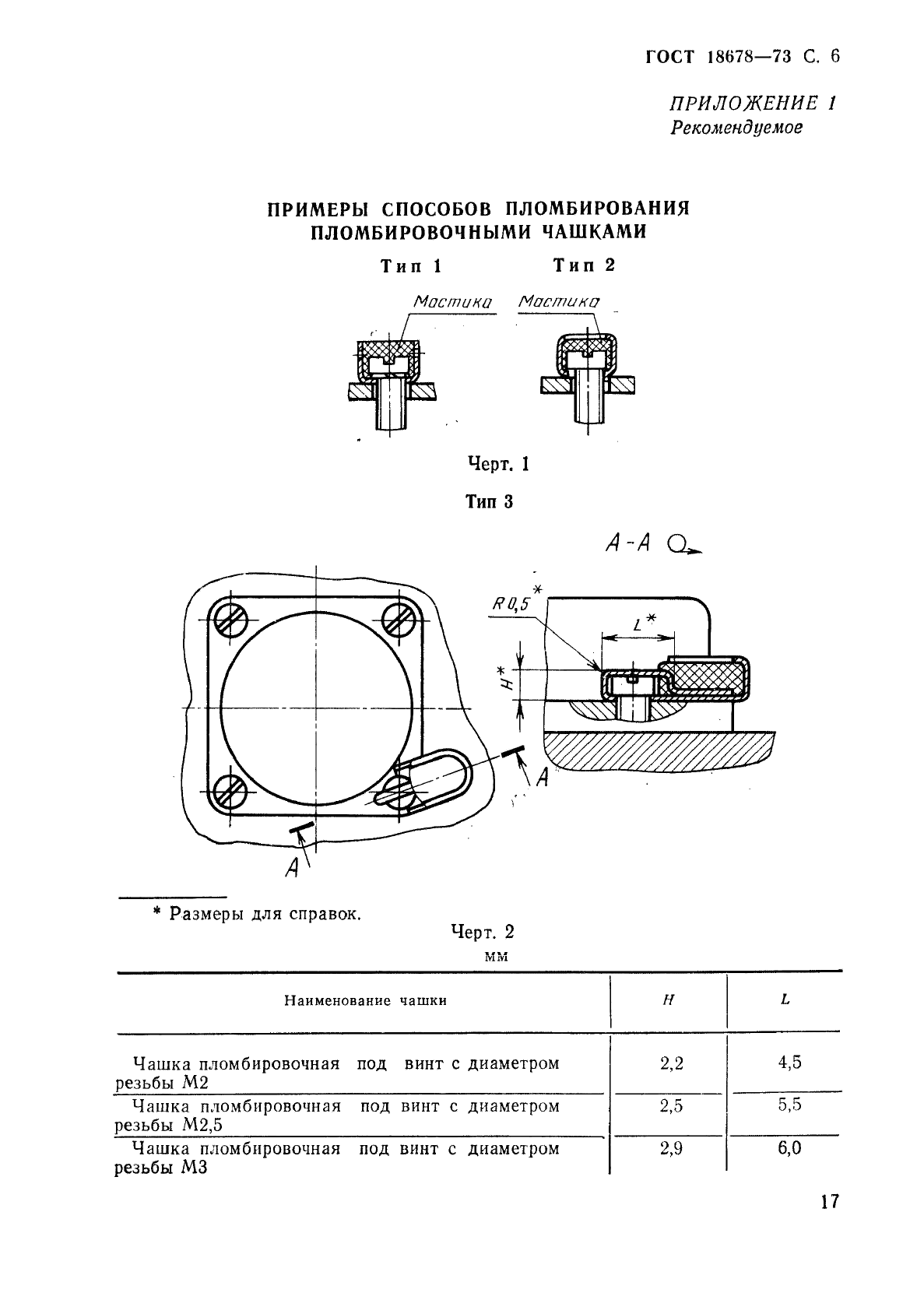 ГОСТ 18678-73 Чашки пломбировочные. Конструкция и размеры (фото 6 из 9)