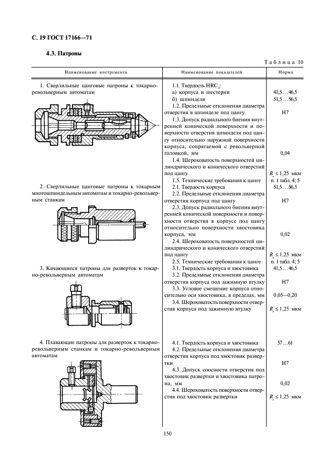 ГОСТ 17166-71 Инструмент вспомогательный к металлорежущим станкам. Общие технические требования (фото 19 из 28)
