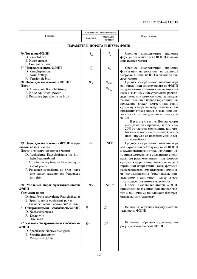 ГОСТ 21934-83 Приемники излучения полупроводниковые фотоэлектрические и фотоприемные устройства. Термины и определения (фото 10 из 37)