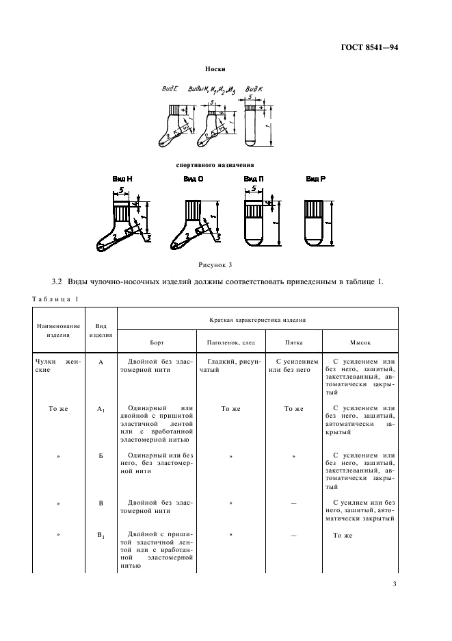 ГОСТ 8541-94 Изделия чулочно-носочные, вырабатываемые на круглочулочных автоматах. Общие технические условия (фото 7 из 50)