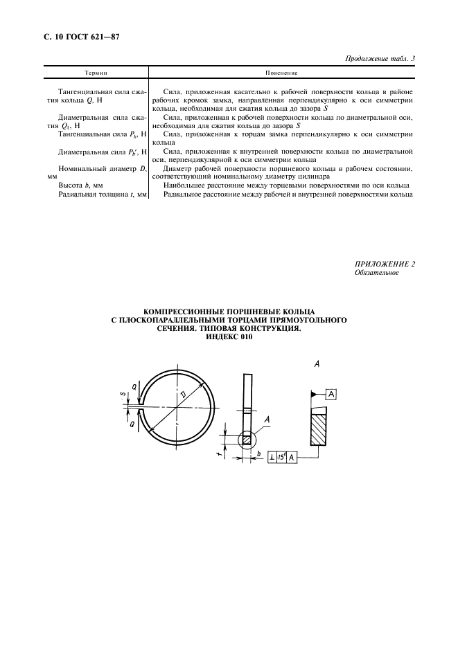 ГОСТ 621-87 Кольца поршневые двигателей внутреннего сгорания. Общие технические условия (фото 11 из 34)