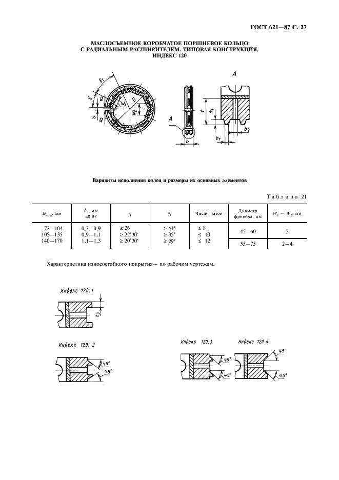 ГОСТ 621-87 Кольца поршневые двигателей внутреннего сгорания. Общие технические условия (фото 28 из 34)