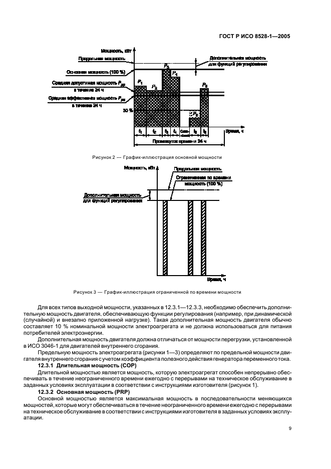 ГОСТ Р ИСО 8528-1-2005 Электроагрегаты генераторные переменного тока с приводом от двигателя внутреннего сгорания. Часть 1. Применение, технические характеристики и параметры (фото 13 из 16)