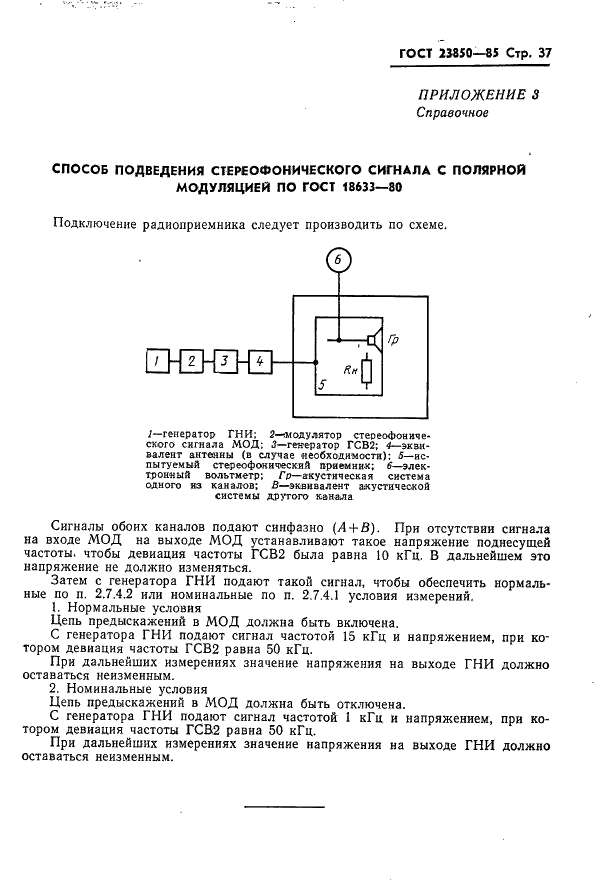 ГОСТ 23850-85 Аппаратура радиоэлектронная бытовая. Методы измерения электроакустических параметров (фото 38 из 50)
