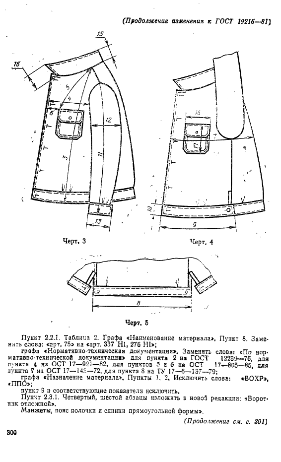ГОСТ 19216-81 Куртка форменная мужская хлопчатобумажная для военизированной охраны. Технические условия (фото 23 из 25)