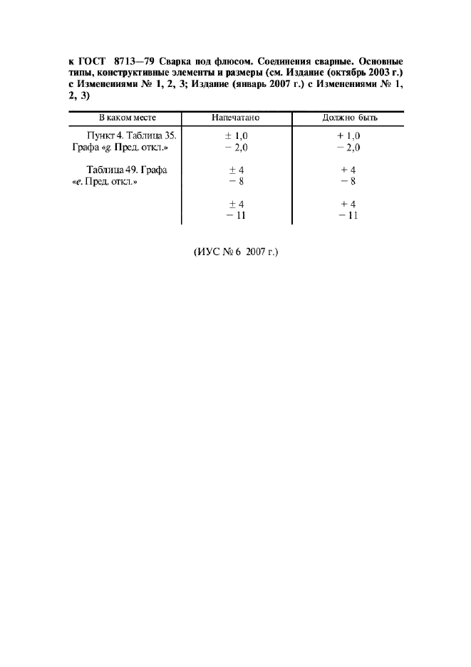 ГОСТ 8713-79 Сварка под флюсом. Соединения сварные. Основные типы, конструктивные элементы и размеры (фото 2 из 41)