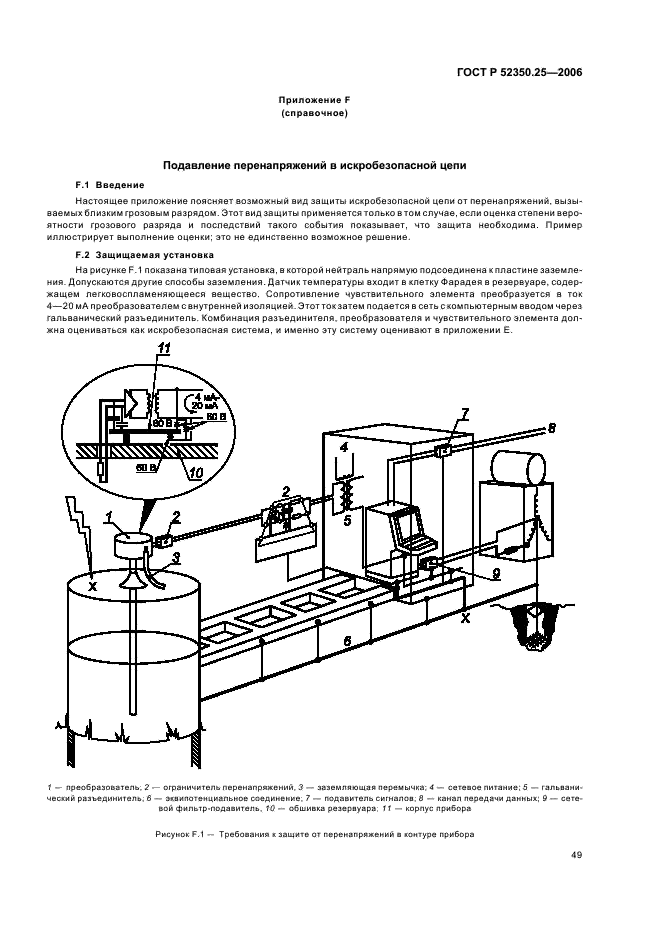 ГОСТ Р 52350.25-2006 Электрооборудование для взрывоопасных газовых сред. Часть 25. Искробезопасные системы (фото 53 из 57)