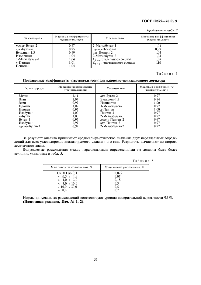 ГОСТ 10679-76 Газы углеводородные сжиженные. Метод определения углеводородного состава (фото 9 из 9)
