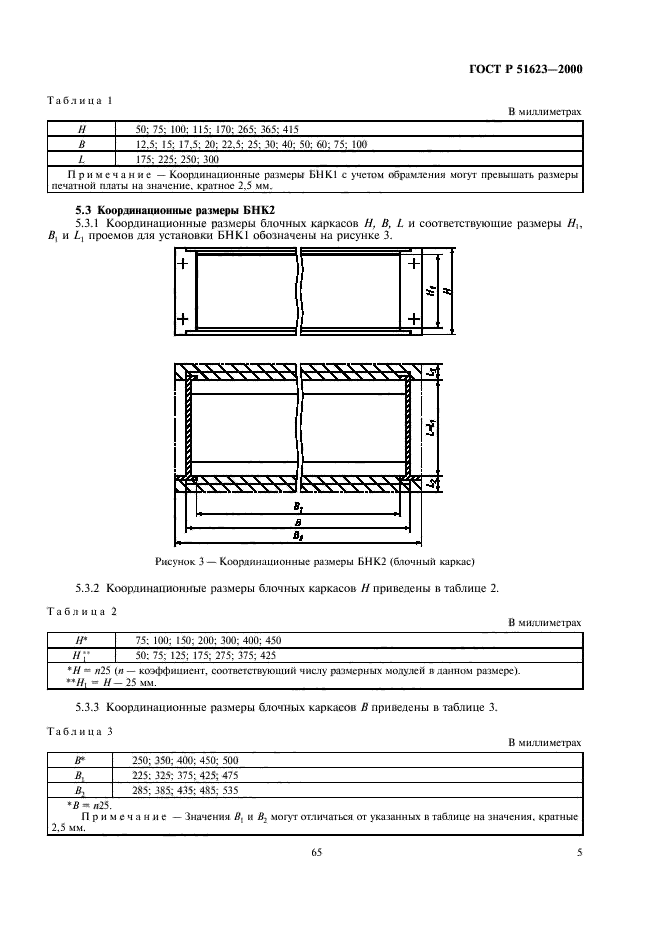 ГОСТ Р 51623-2000 Конструкции базовые несущие радиоэлектронных средств. Система построения и координационные размеры (фото 7 из 12)