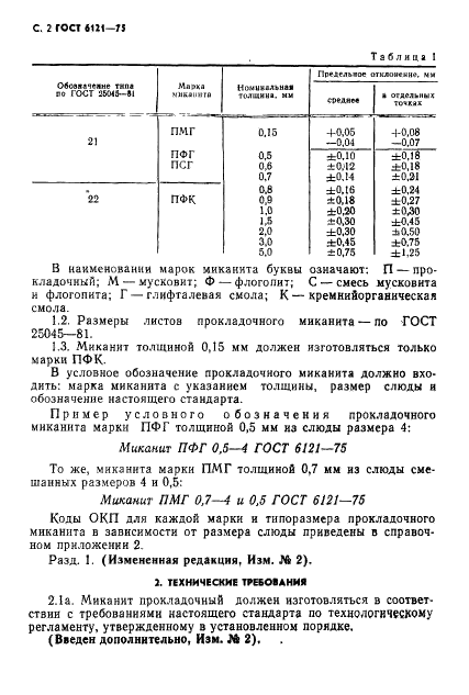 ГОСТ 6121-75 Миканит прокладочный. Технические условия (фото 3 из 11)